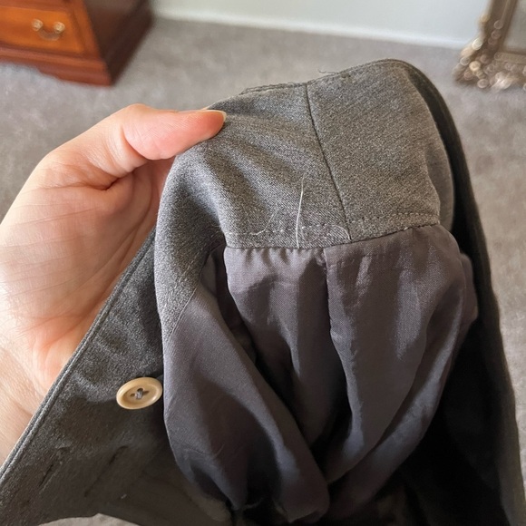 LOFT Julie Curvy Heather Gray Wide Leg Cuffed Dress Pants Women’s Size 8 - Picture 11 of 15